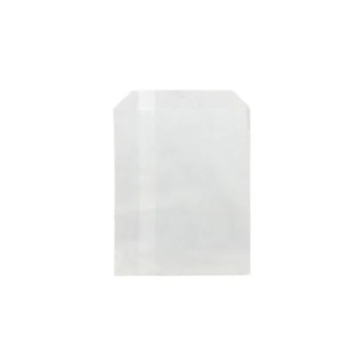 Bagerpose 0.50 kg, 160x225+20 mm rektangulær 40 gr, papir hvid - 1000 stk/krt.