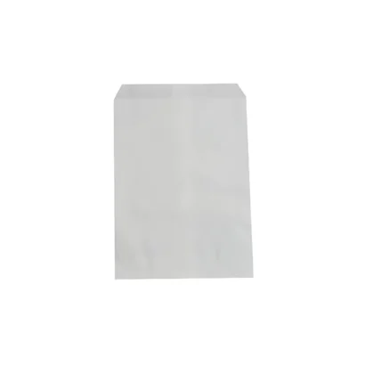 Bagerpose 1.5 kg, 200x260+20 mm rektangulær 40 gr, papir hvid - 1000 stk/krt.