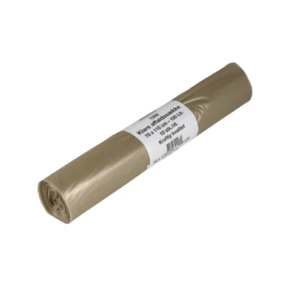 Sæk, 100 l, transparent, LDPE/genanvendt, 70x110cm.