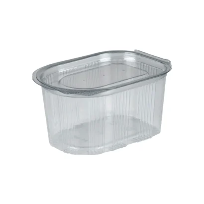 Portionsbæger, Cater-line, 6x5,5x4 cm, 80 ml, Klar, RPET, med hængslet låg, 1000 stk/krt. Afgiften er medrenget i prisen 14,17 kr,