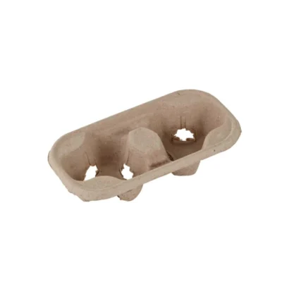 Kopholder Bakke 215x108x42 mm Pap Natur til 2 bægre 6x90 stk/krt.