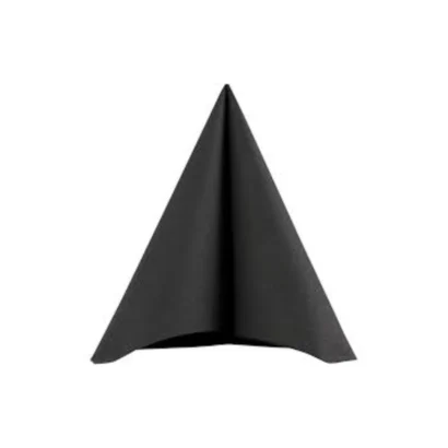 Middagsserviet, A. Gastro, 1/4 fold, 48x48cm, sort Airlaid 500 stk/krt.